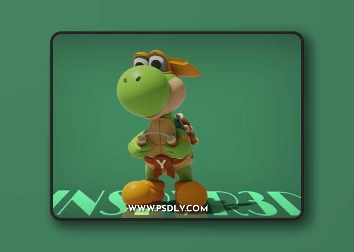 Yoshi X Michelangelo – 3D Print Model