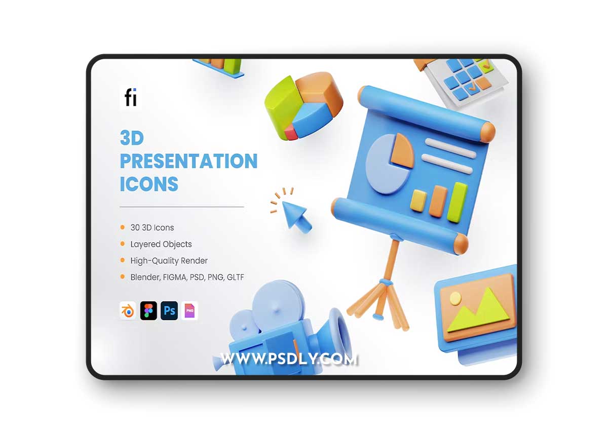 3D Presentation Icons M4YMZZP