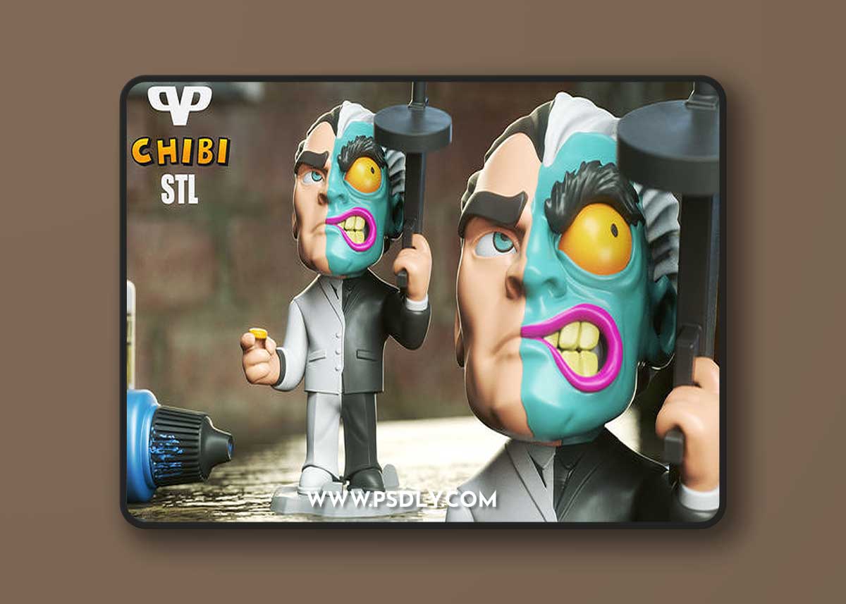 3DXM - Two Face Chibi – 3D Print Model