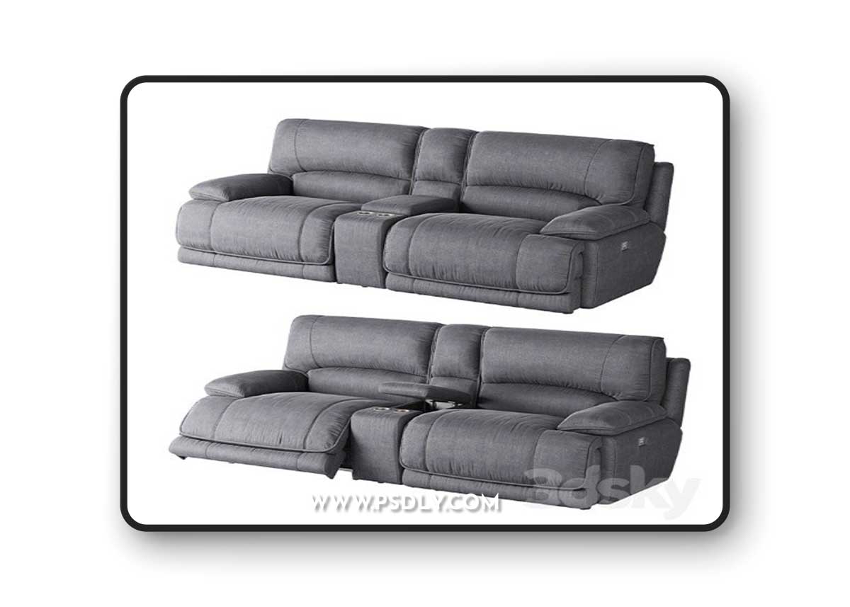 American Signature Furniture Mario 3-Piece Dual Power Reclining Sectional