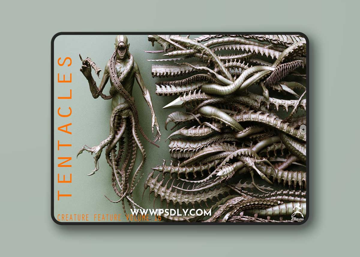 Artstation - TENTACLES - 40+ in ZBrush brushes and OBJs