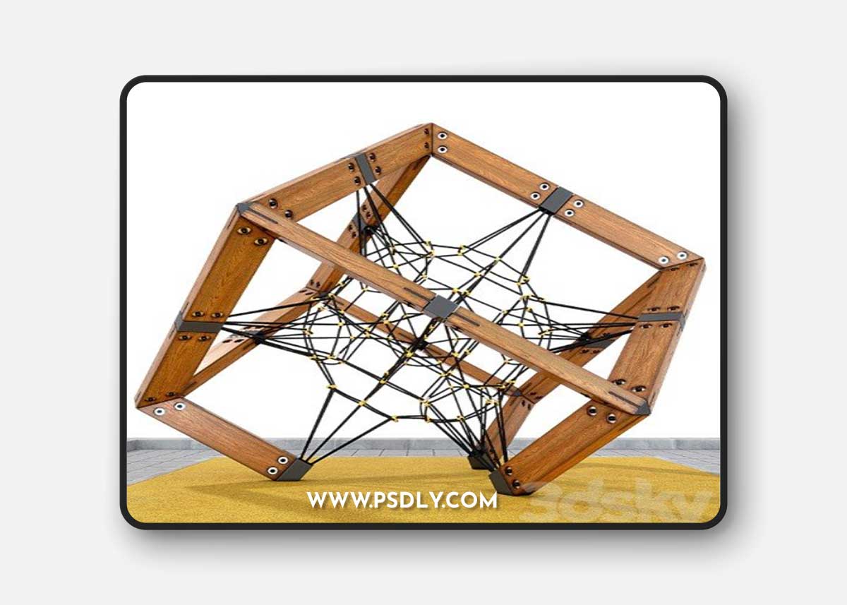 Children's play rope complex Cube. Playground
