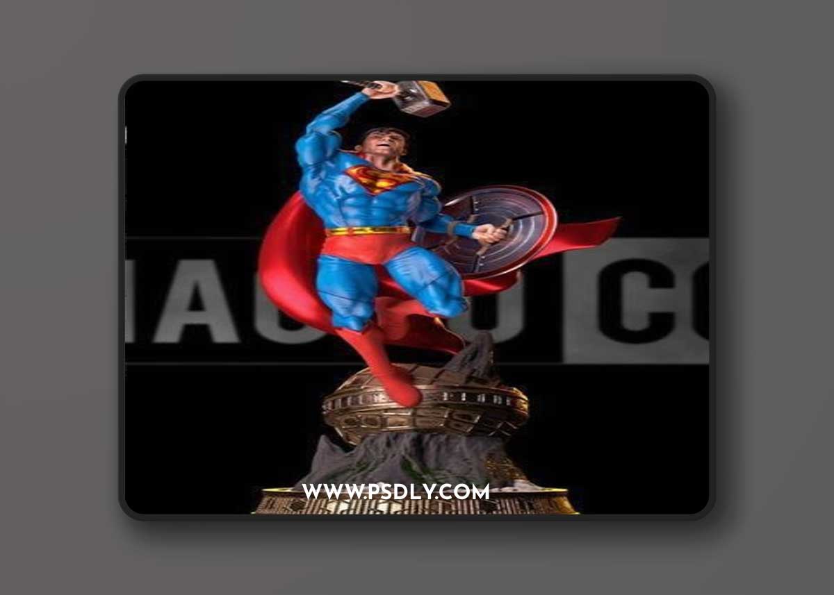 Fan Art Superman Crossover - Statue – 3D Print Model