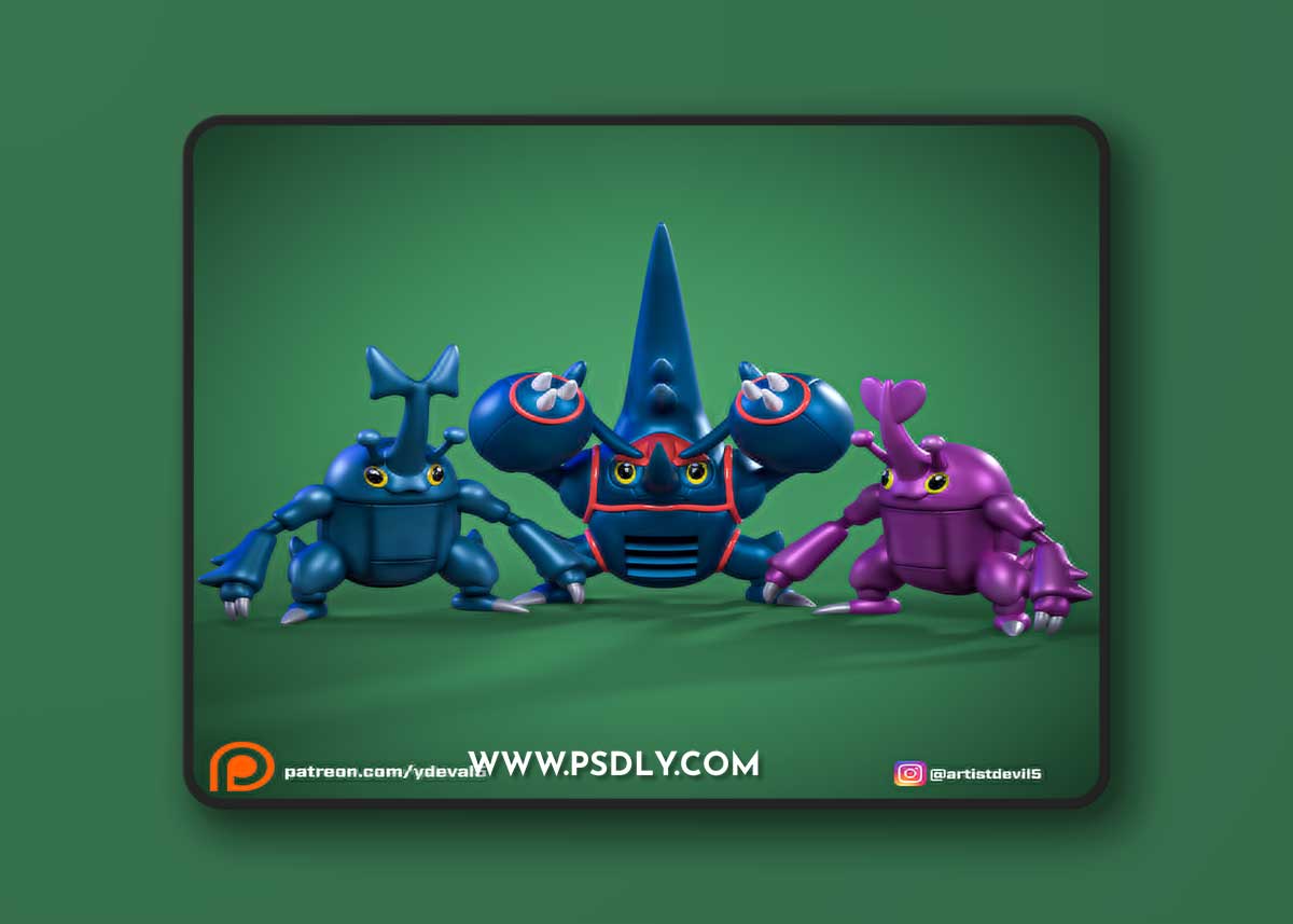 Heracross Evolutions – 3D Print Model