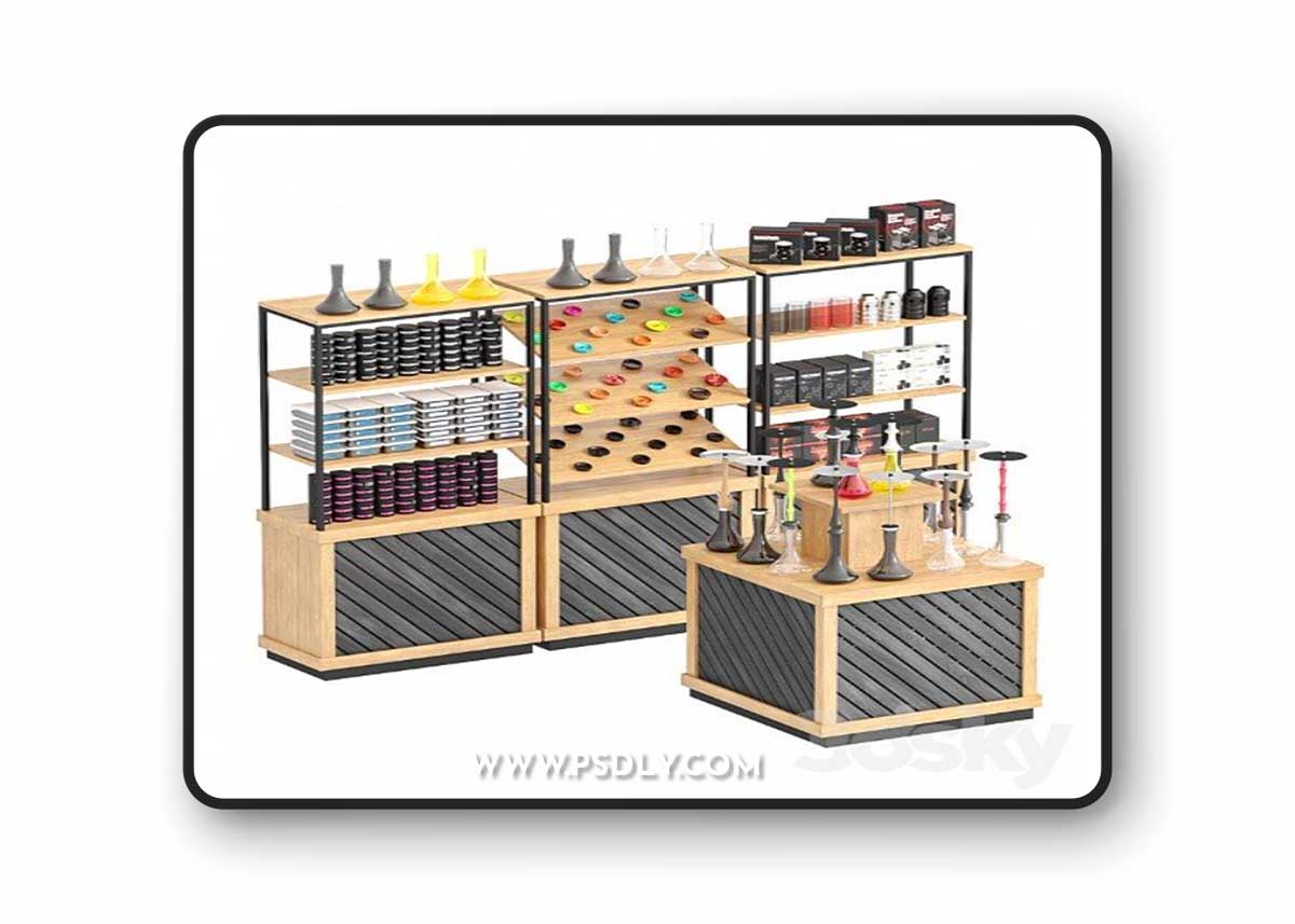 Hookah shop showcases