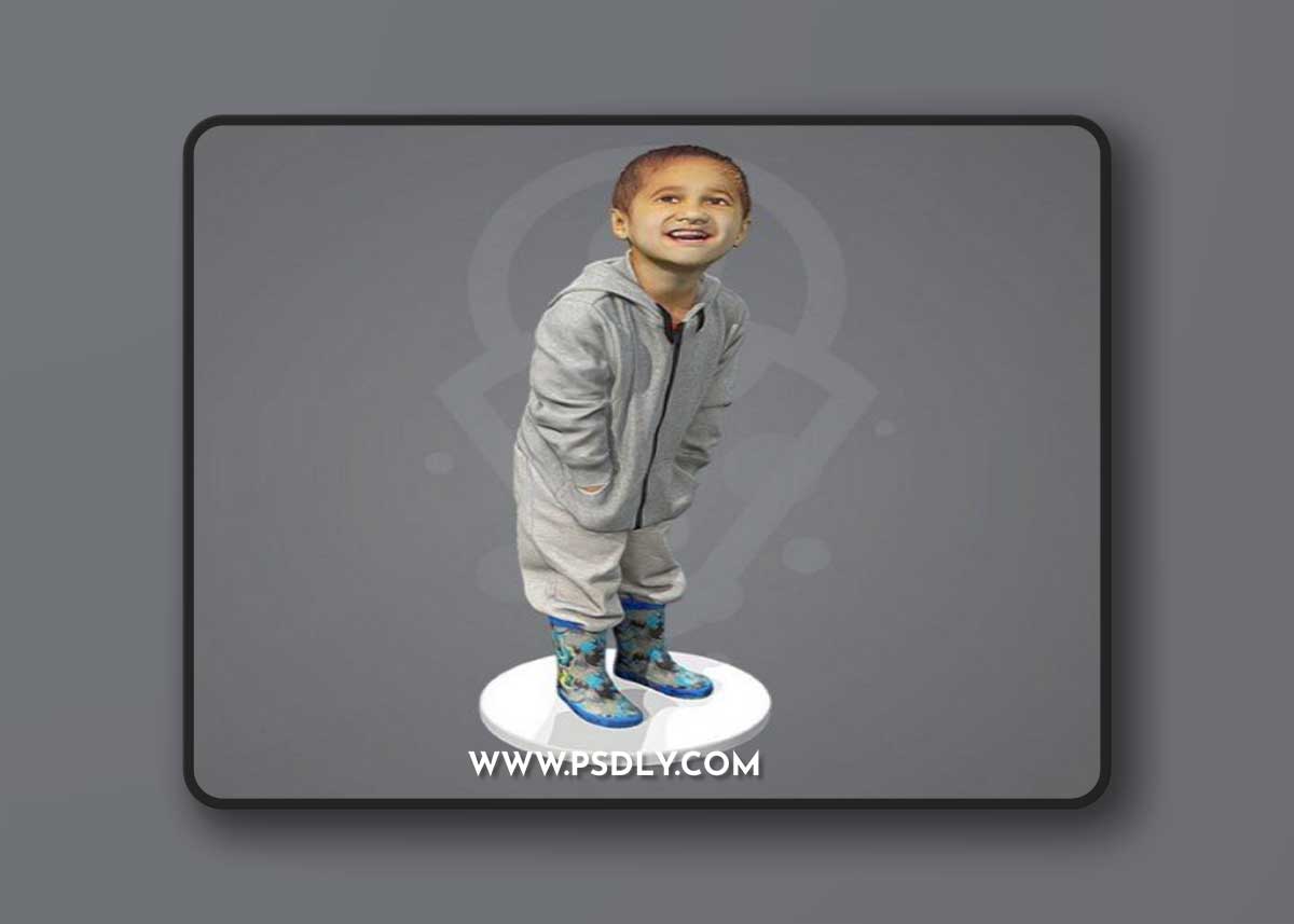 Little guy having fun in 3D-Scan booth 3D Model