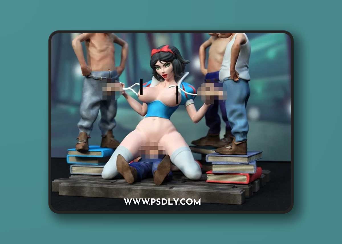 Snow Gang – Snow White and the Seven Dwarfs – 3D Model Print Scene