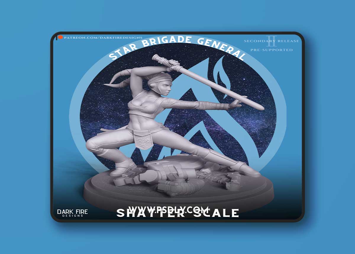 Star Brigade General - Shatter Scale – 3D Print Model