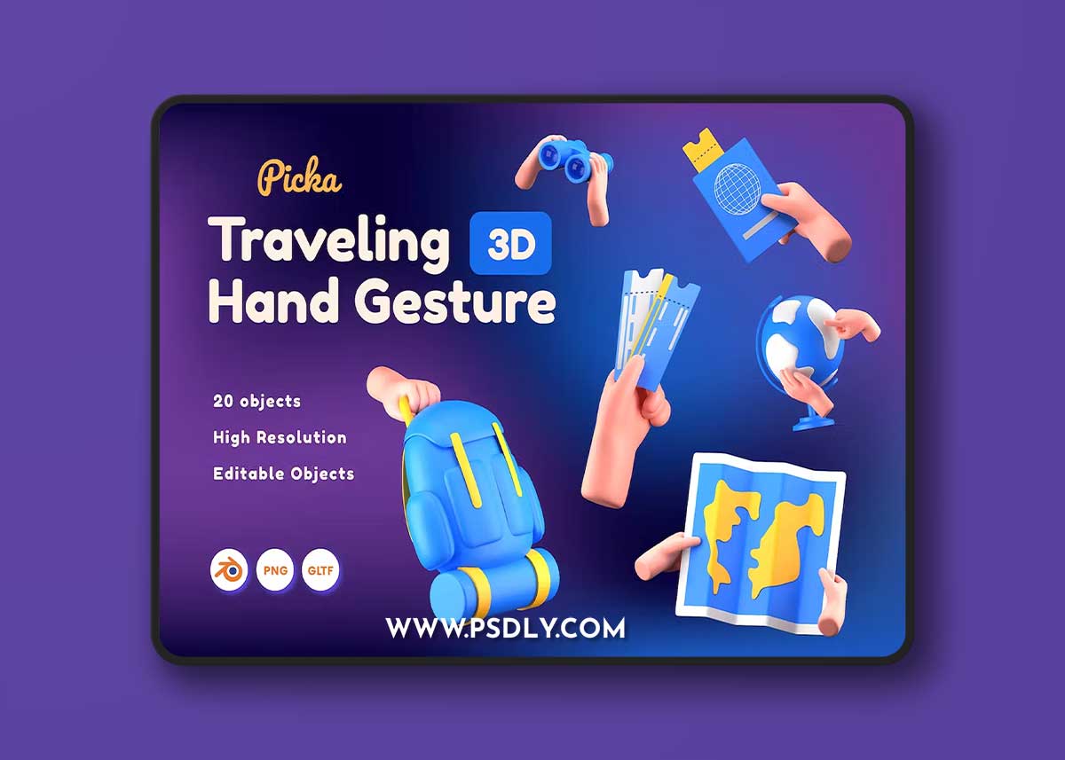 Traveling Hand Gesture 3D W938222
