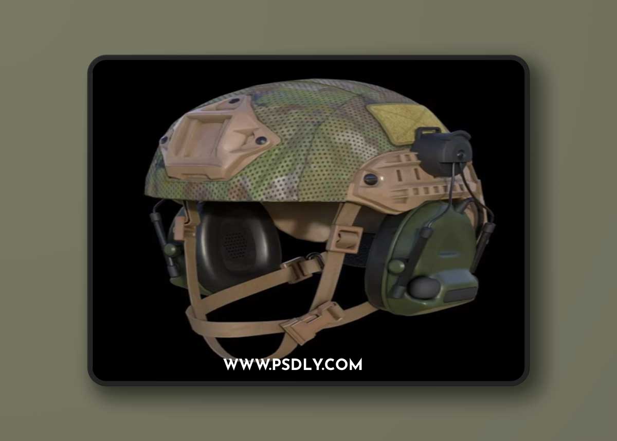 Advanced Combat Helmet with Headphones