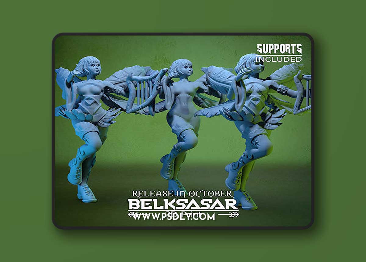 Belksasar - Fairy Bard Normal Topless And Nude – 3D Print Model