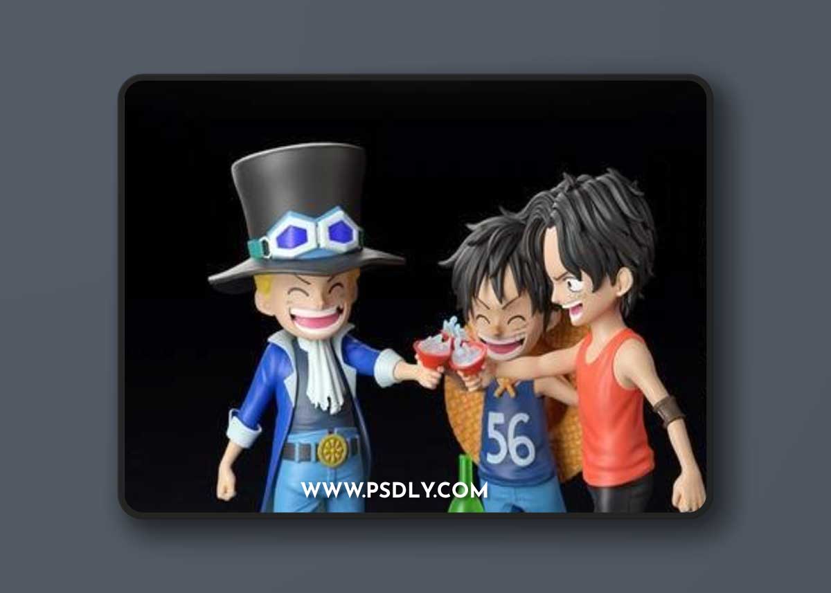 Childhood Ace, Luffy and Sabo – 3D Print Model