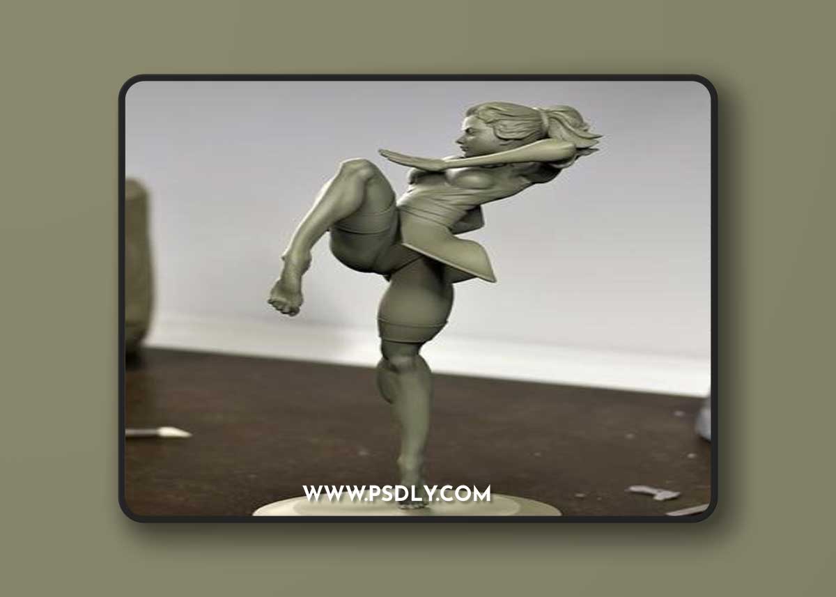 Fighter Girl By Aspan Lohia – 3D Print Model