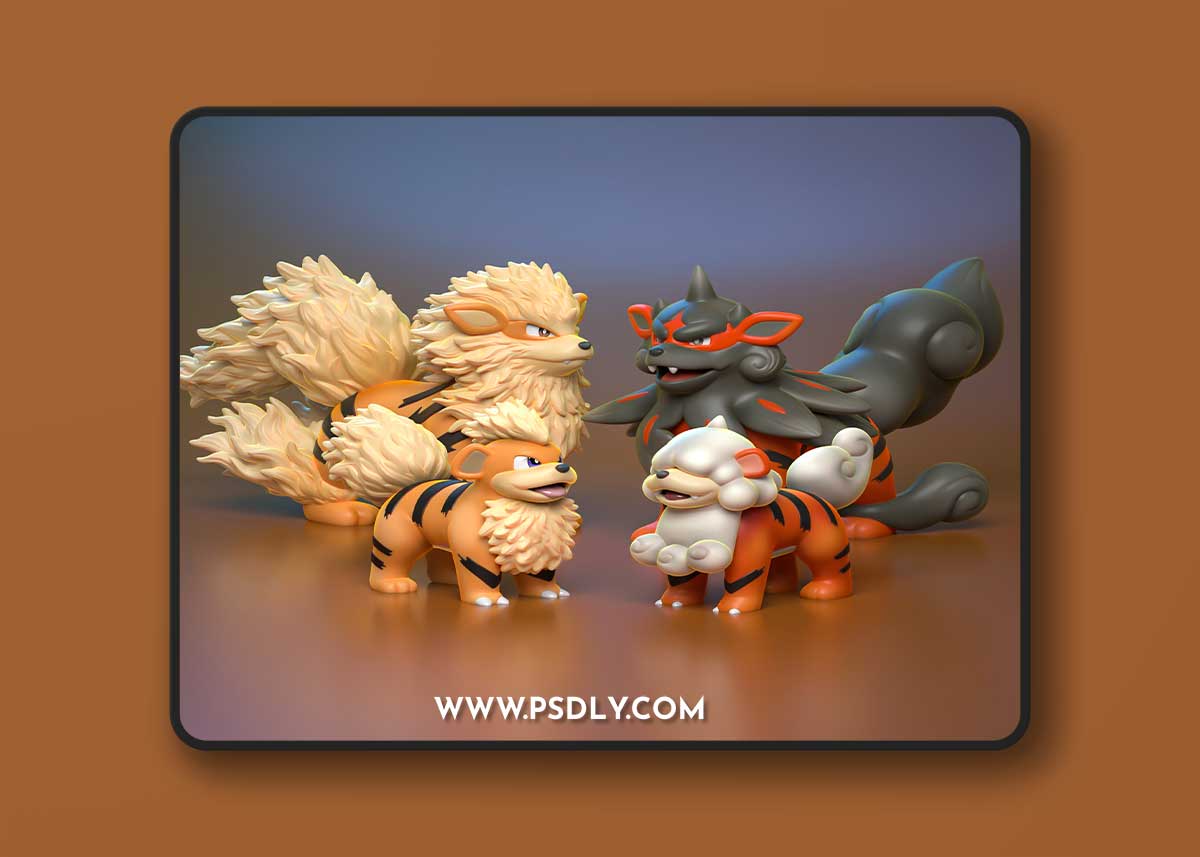 Growlithe Evolutions – 3D Print Model