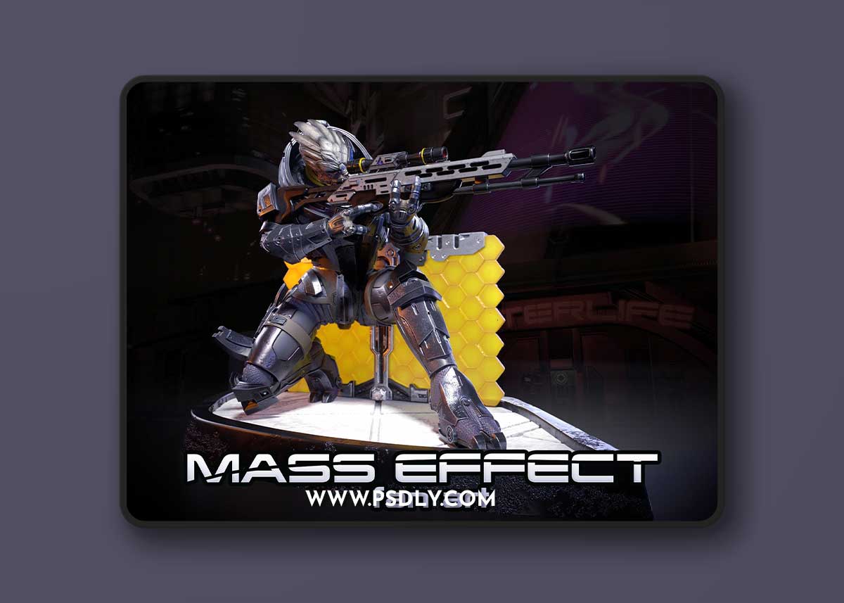 Mass Effect Fanart - Garrus Vakarian – 3D Print Model