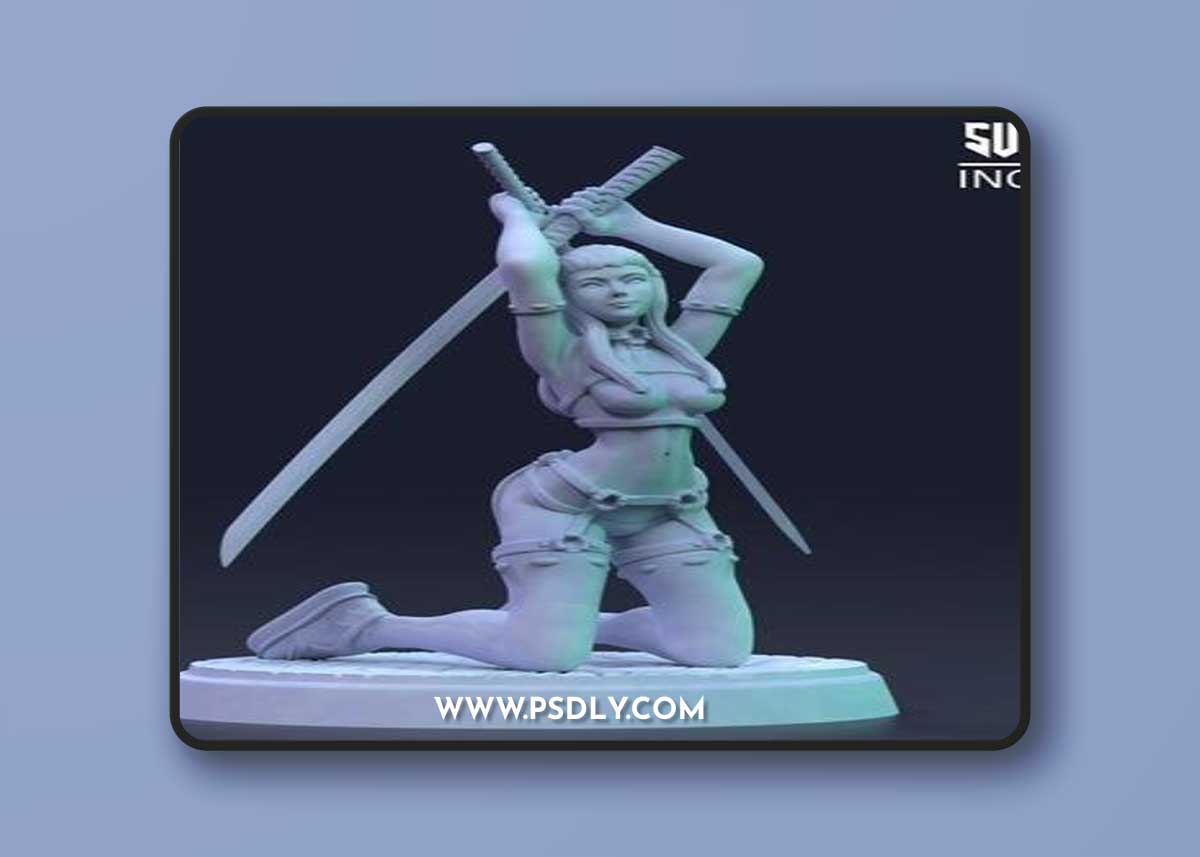 Mercenary Pin Up All Variant – 3D Print Model