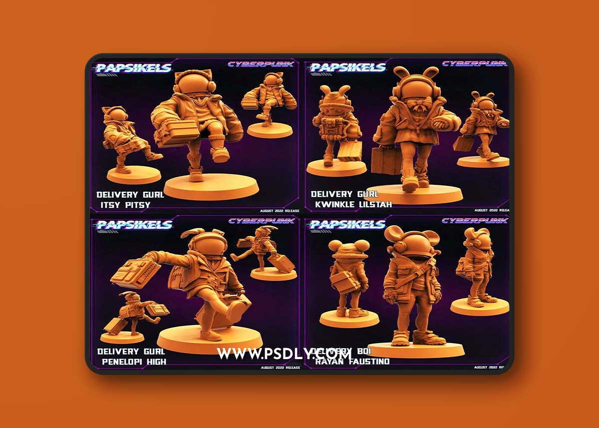Papsikels Miniatures – Cyberpunk August 2023 – 3D Print Model