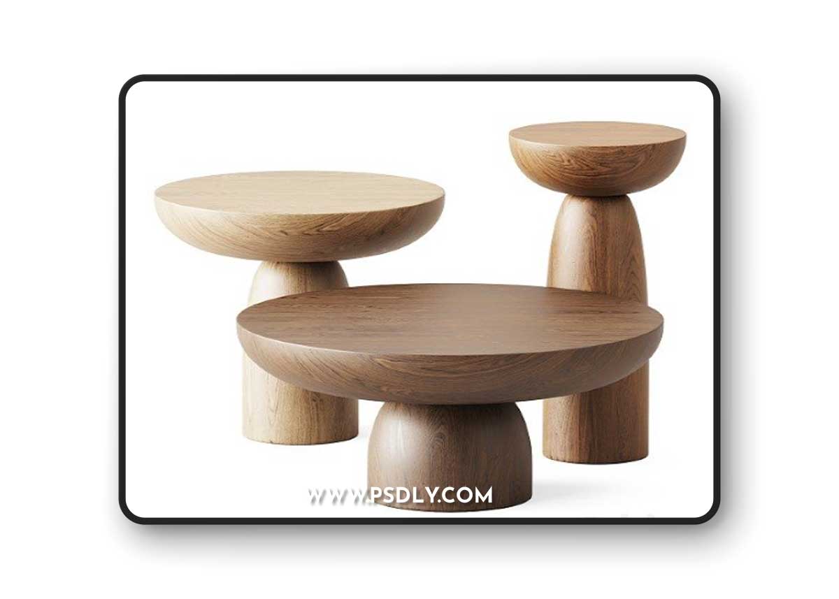 Wooden Coffee Tables Olo by Mogg 3d model