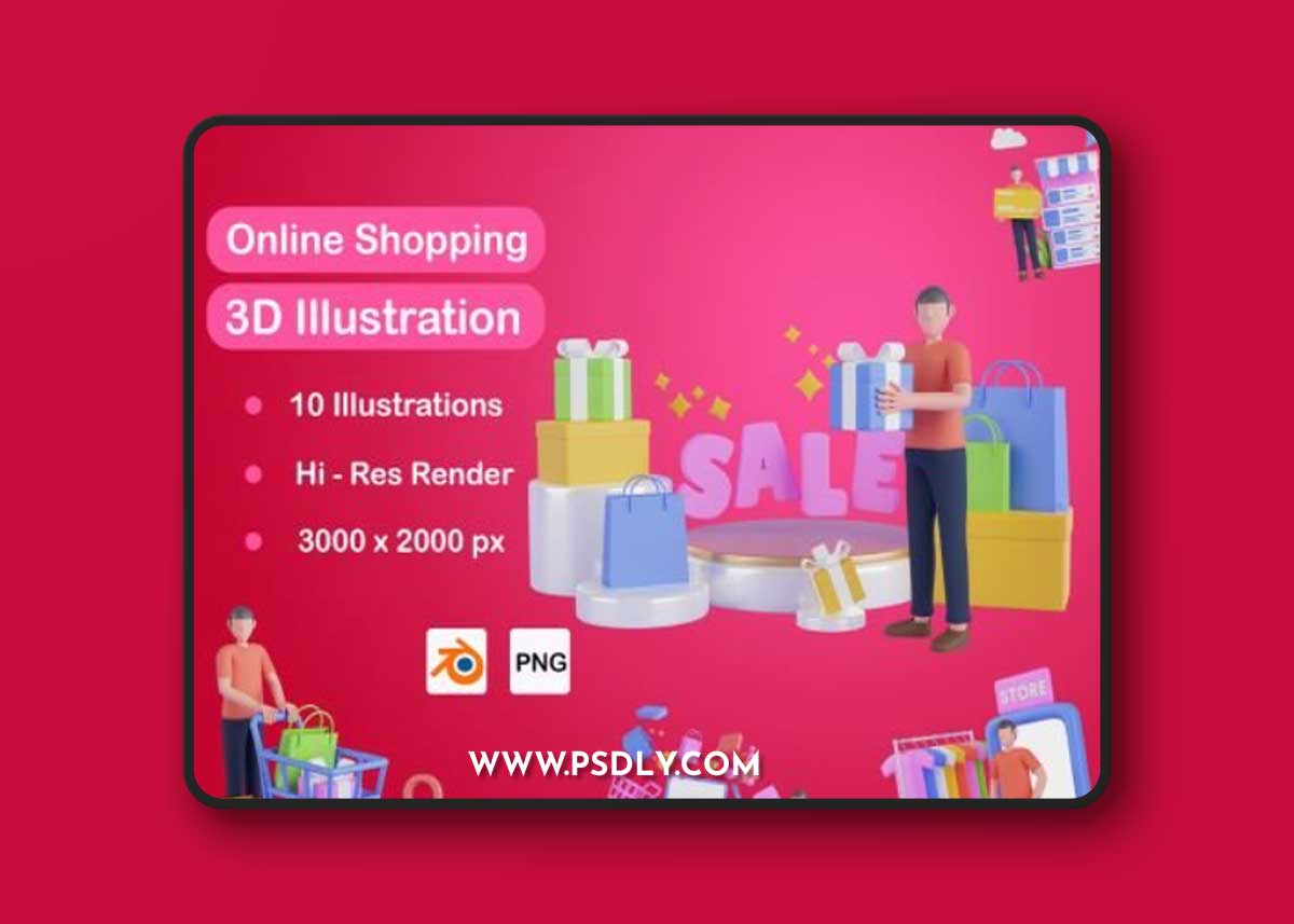 3D Online Shopping Pack Ui8.net