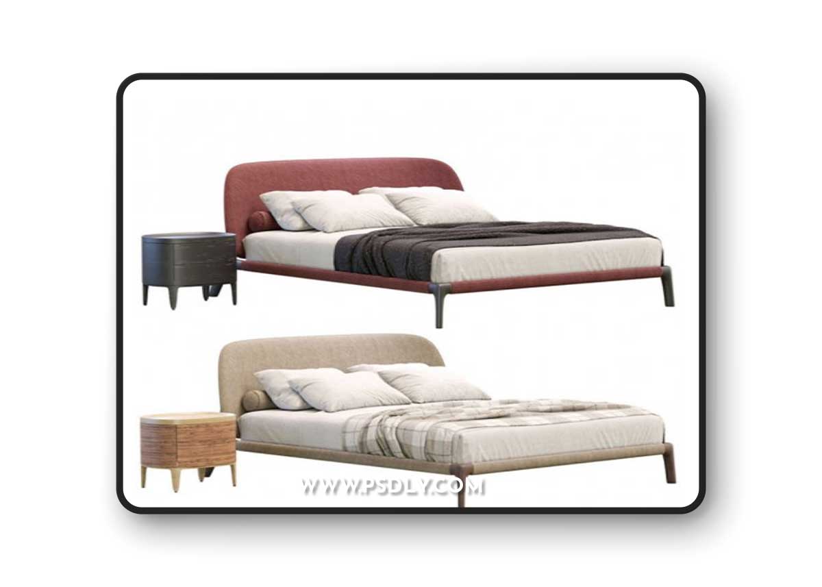 Bed Curve By Poliform 3D Model