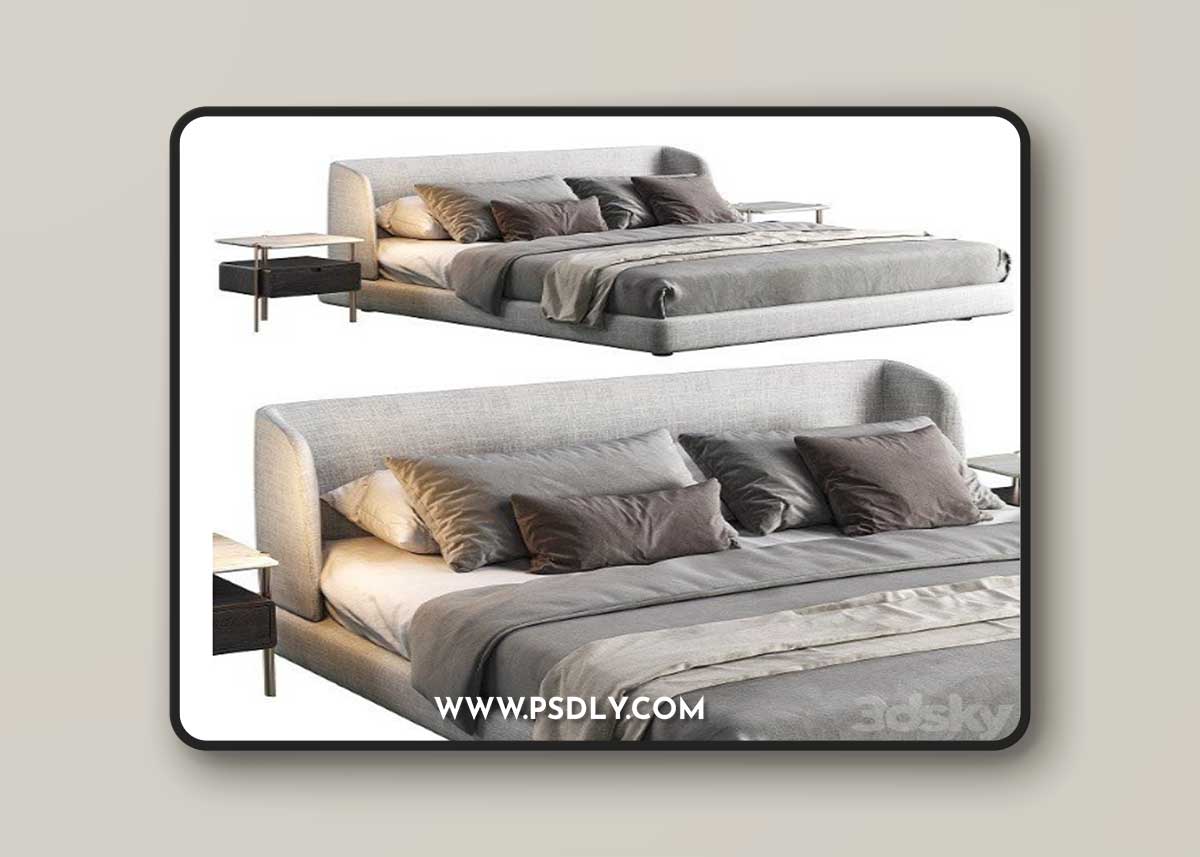 Bed MisuraEmme Virgin 3D Model