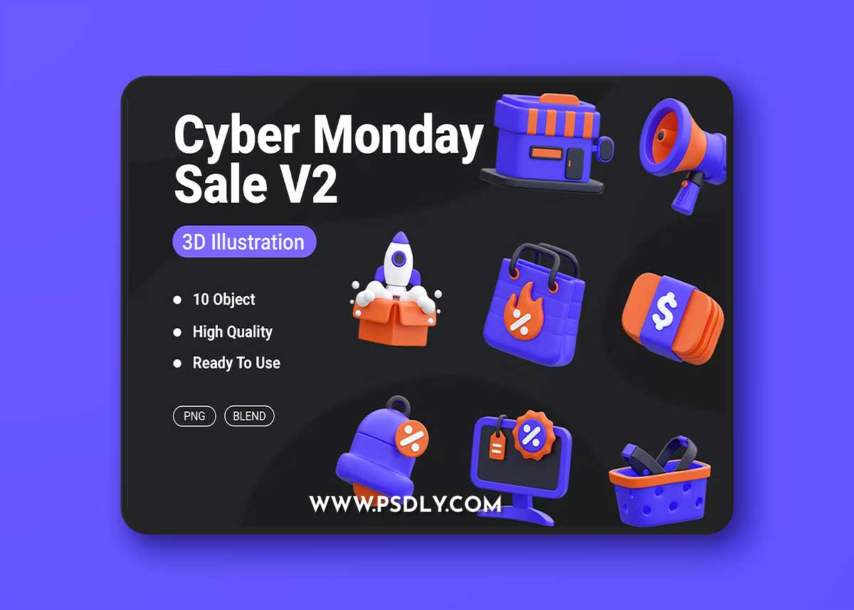 Cyber Monday Sale V2 3D Icon MLQKLYA