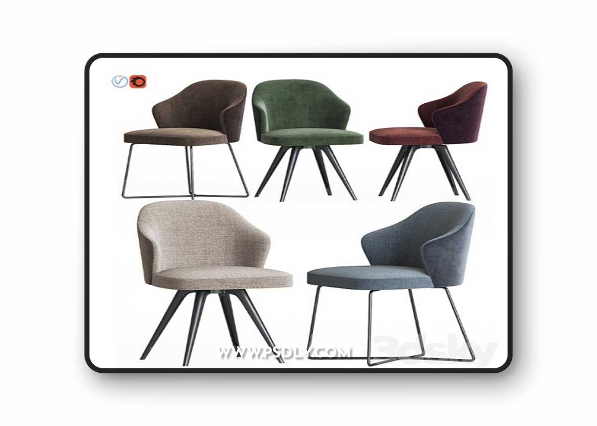 Leslie Dining Chair Set Minotti