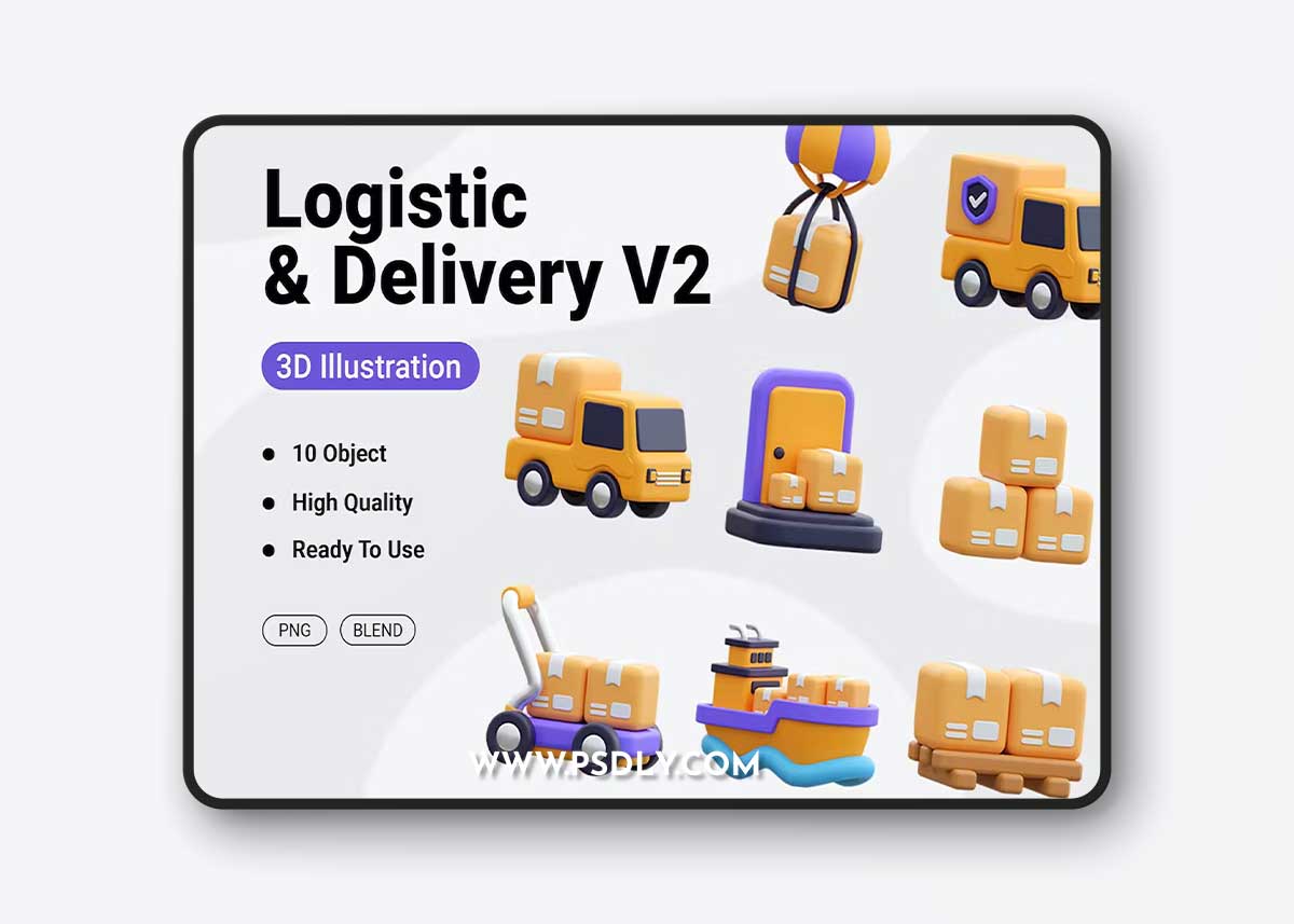 Logistic And Delivery V2 3D Icon 4CP4AVC