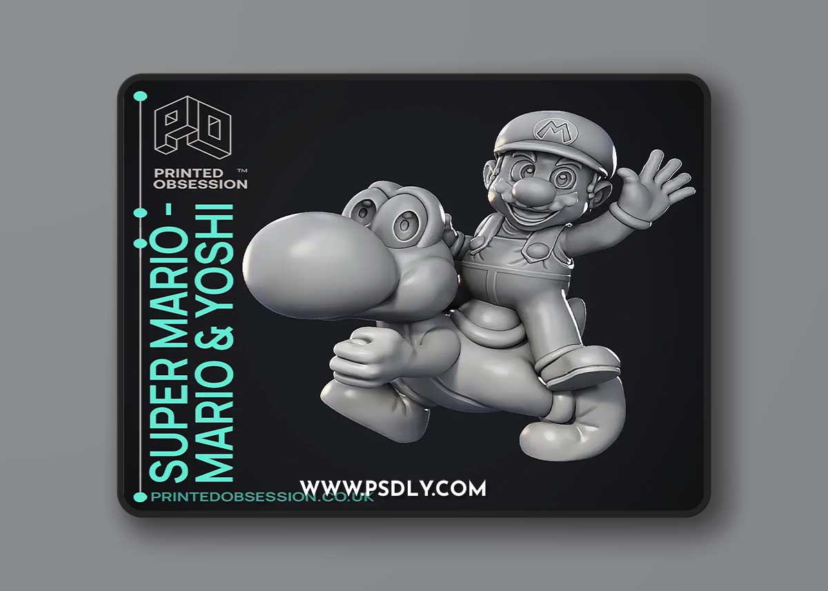 Mario and Yoshi - Super Mario Bros - Fan Art – 3D Print Model