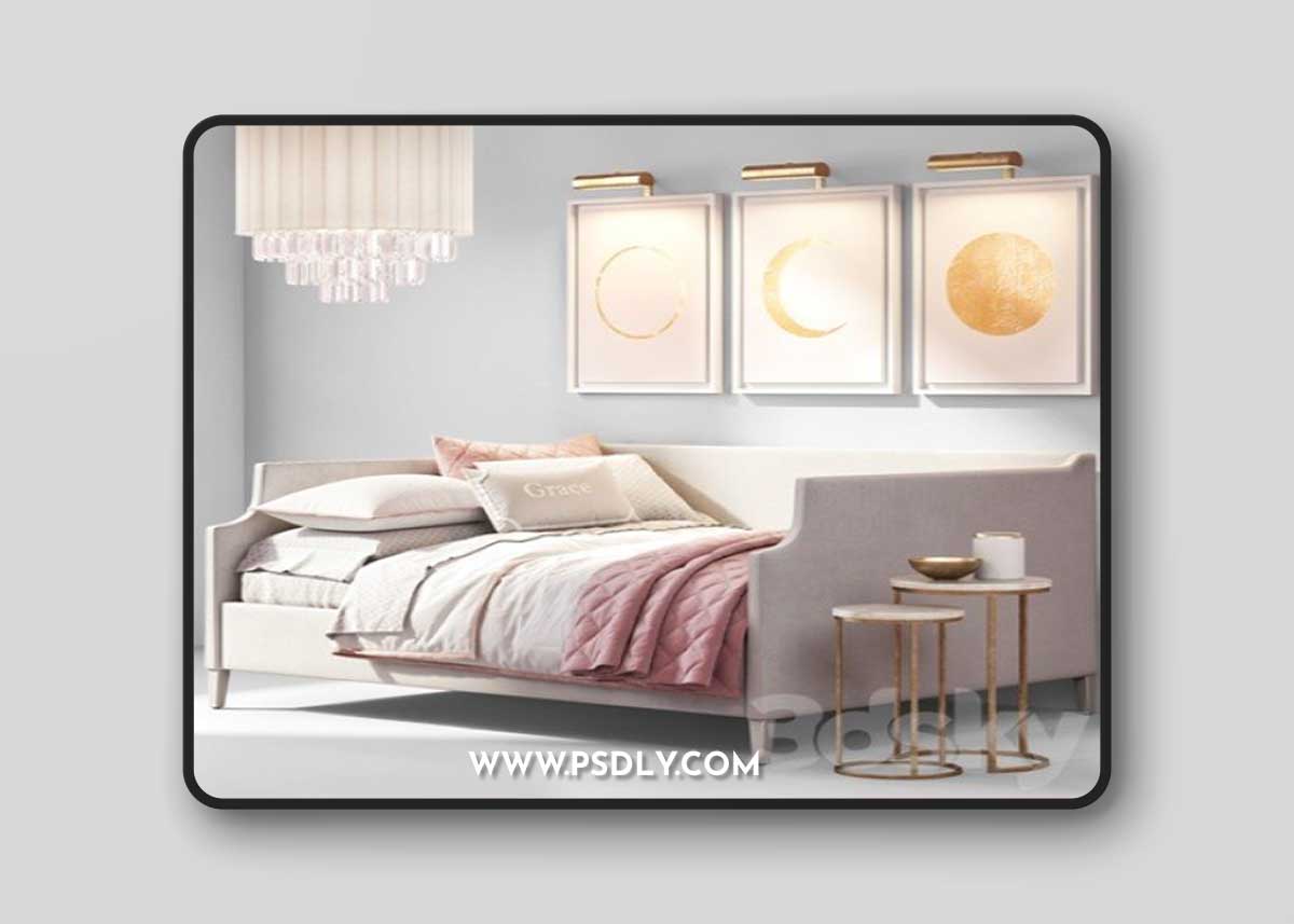 RH Annika Velvet Daybed