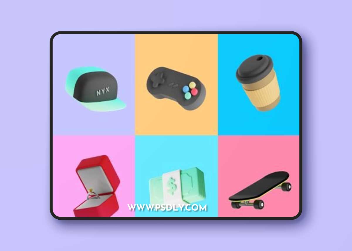 Slicky 3D Illustrations Ui8.net