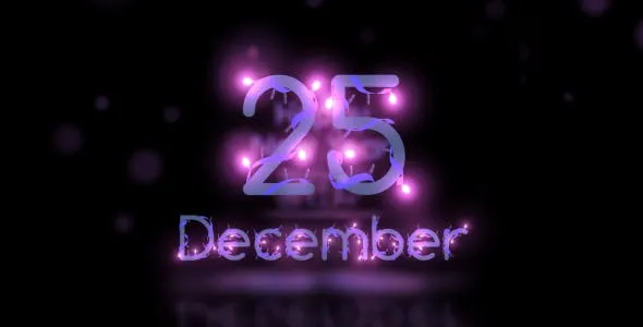 Videohive Christmas Lights Font 19167863