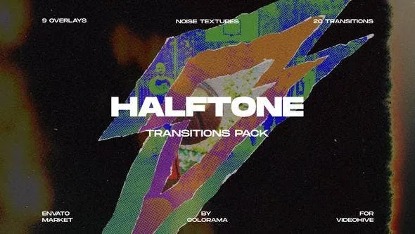 Videohive Halftone Transitions Pack 47900891