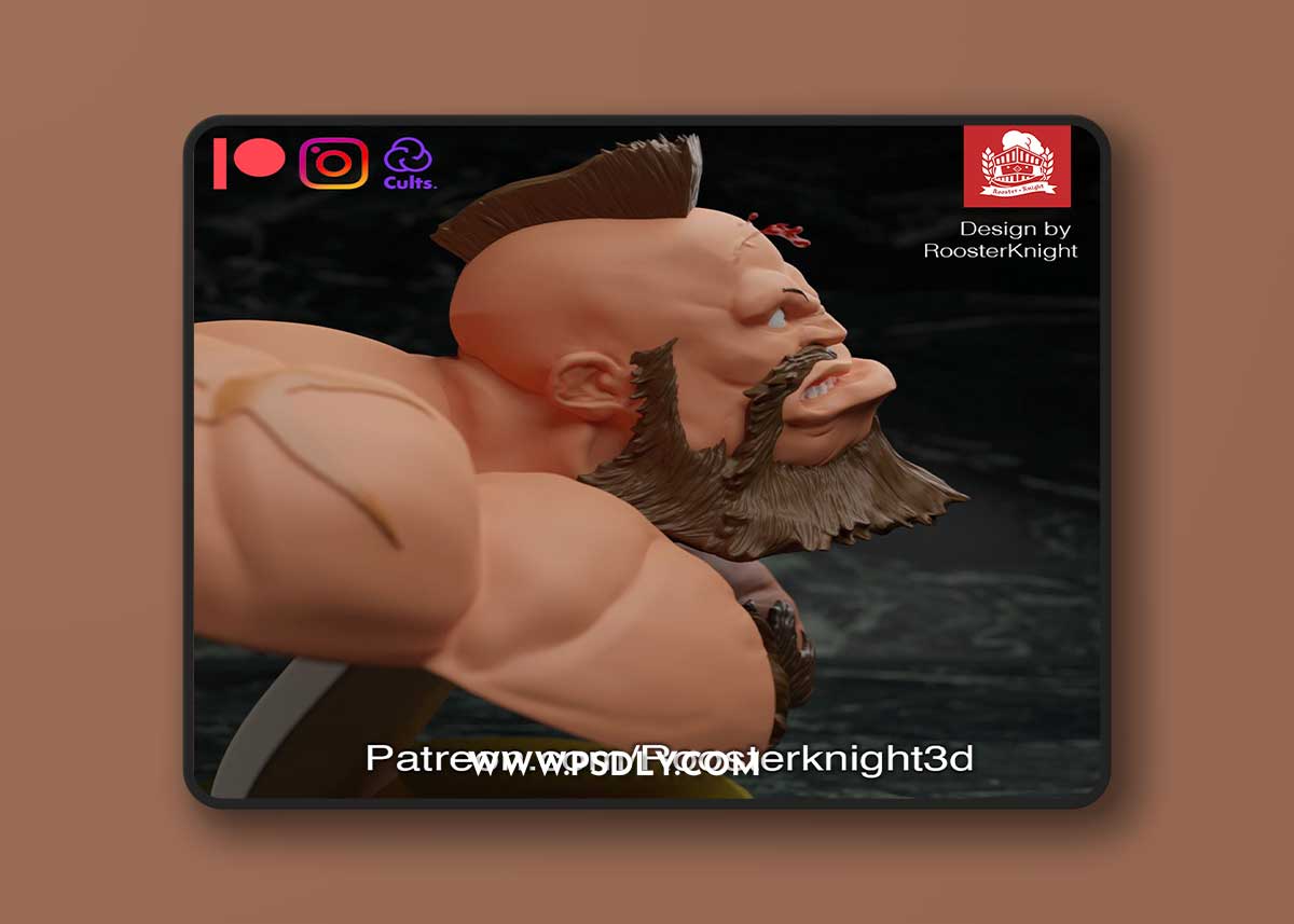 Zangief Bust - Street Fighter – 3D Print Model