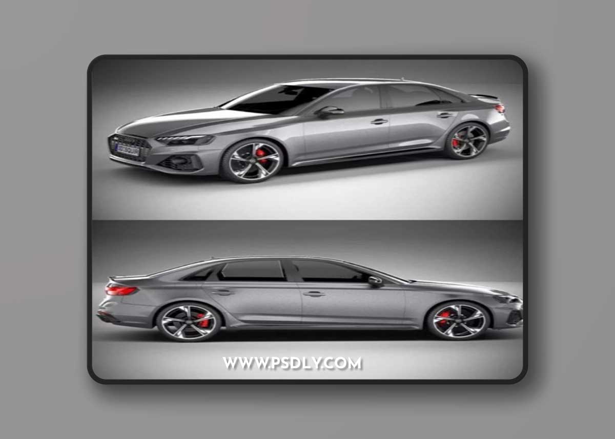 Audi RS4 Sedan 2020 3D Model