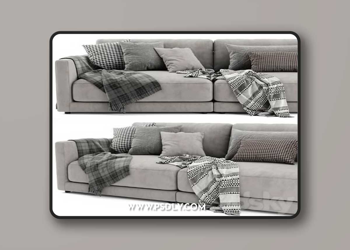 Blanche Katarina 2 Seats Sofa 3D Model