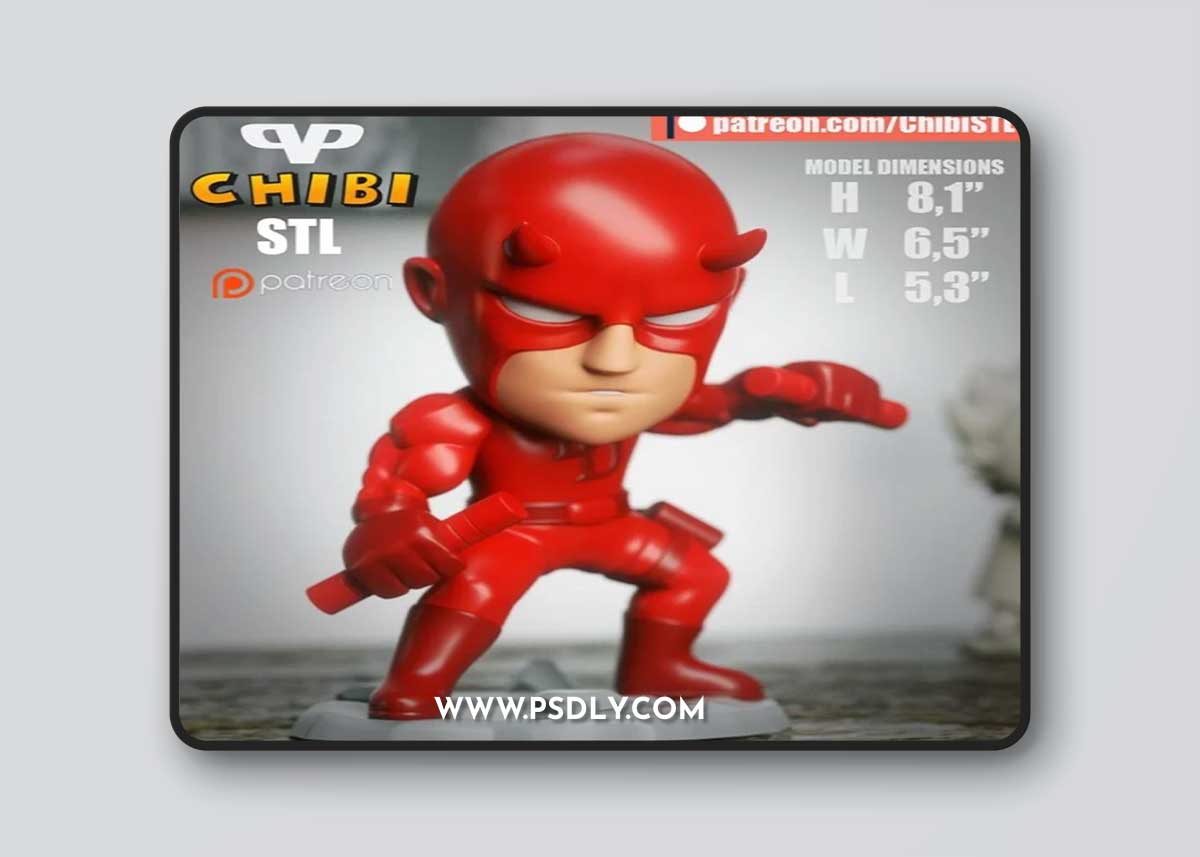 DareDevil Chibi – 3D Print Model