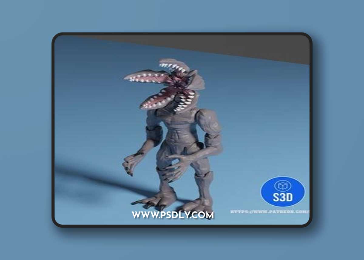 Demogorgon Print-in-place wiggle pet – 3D Print Model