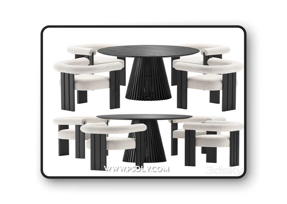 Eichholtz Percy Chair and La Forma Irune Table