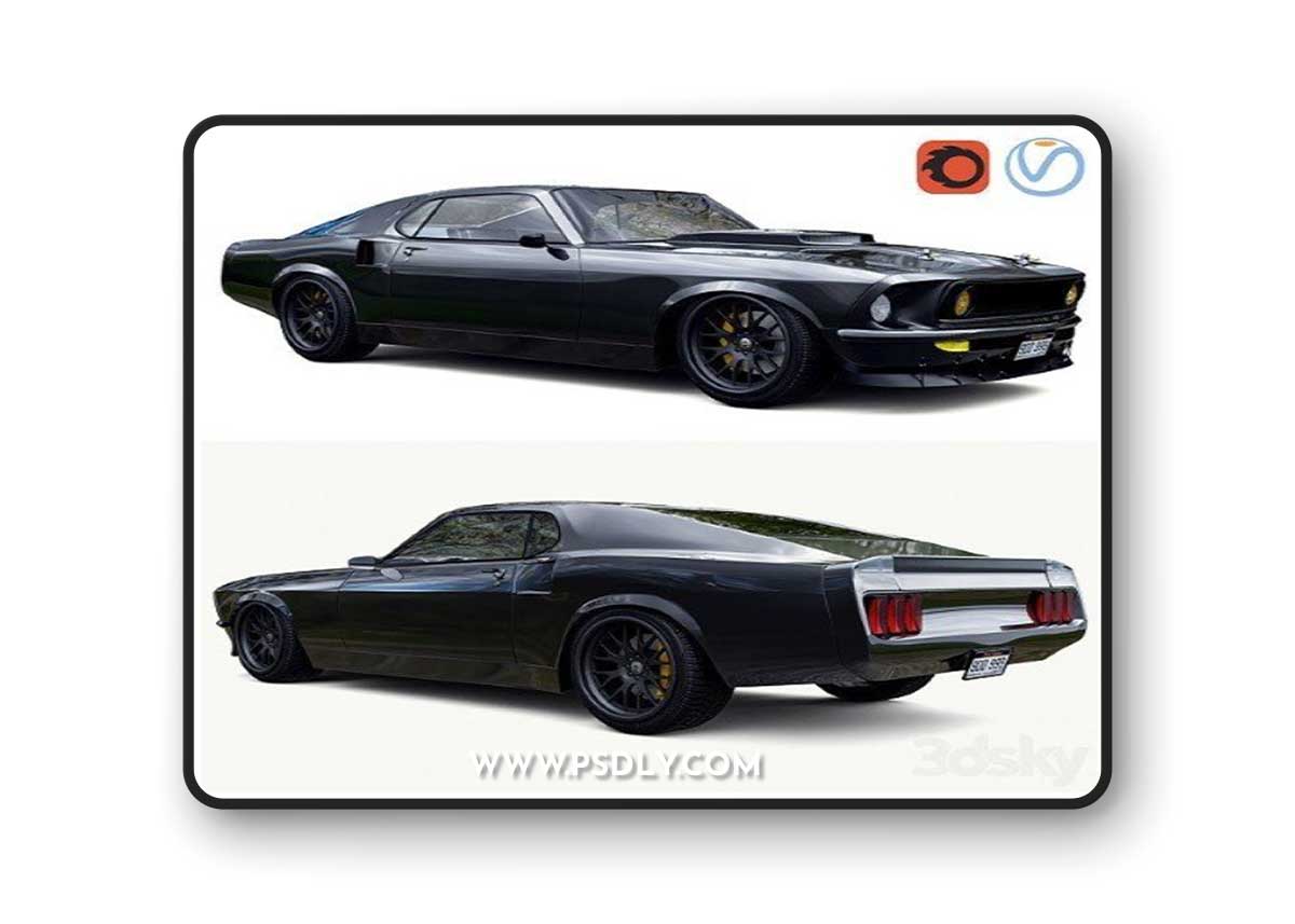 Ford Mustang Mach 1969 3D Model