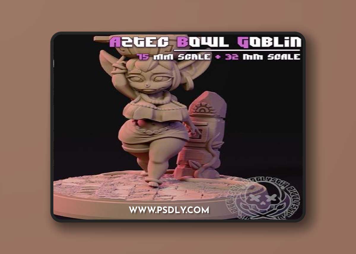 Jigglystix - Aztec Bowl Goblin – 3D Print Model
