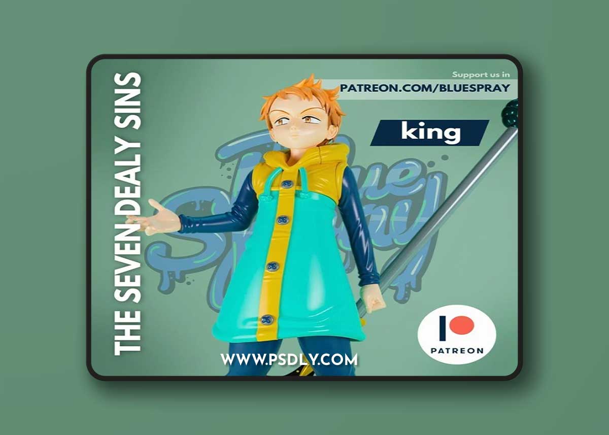 King Sculpture (seven deadly sins) – 3D Print Model