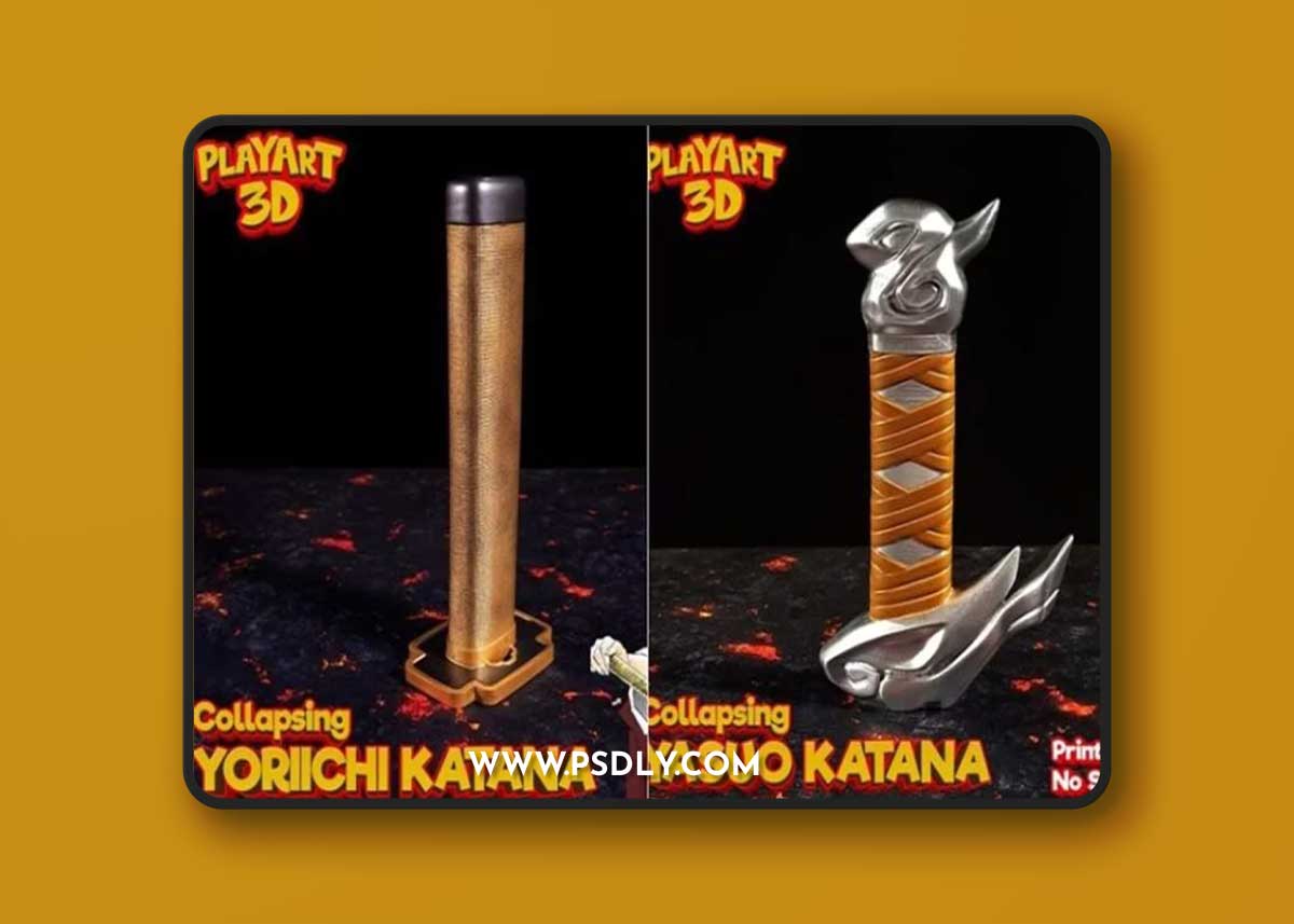 PlayArt3D Katana Pack – 3D Print Model