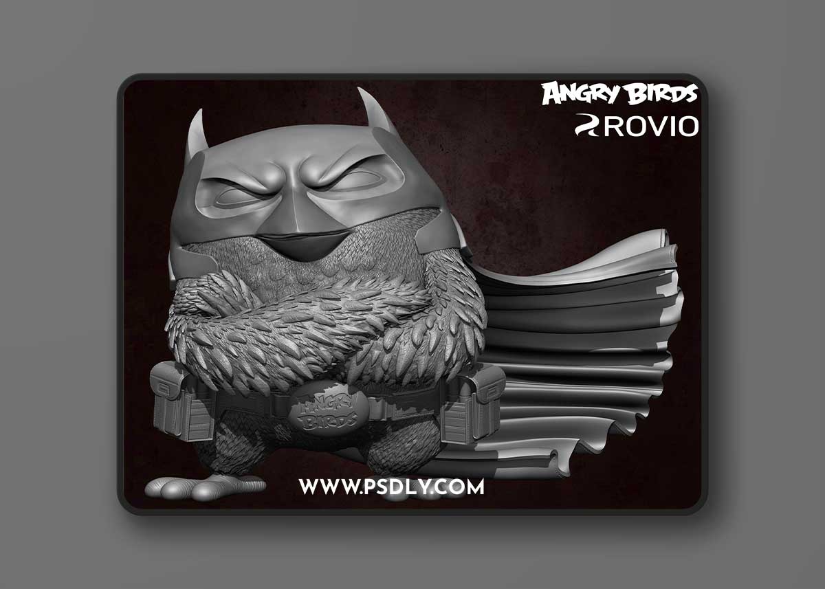 Red Mash-Up Angry Birds Batman – 3D Print Model
