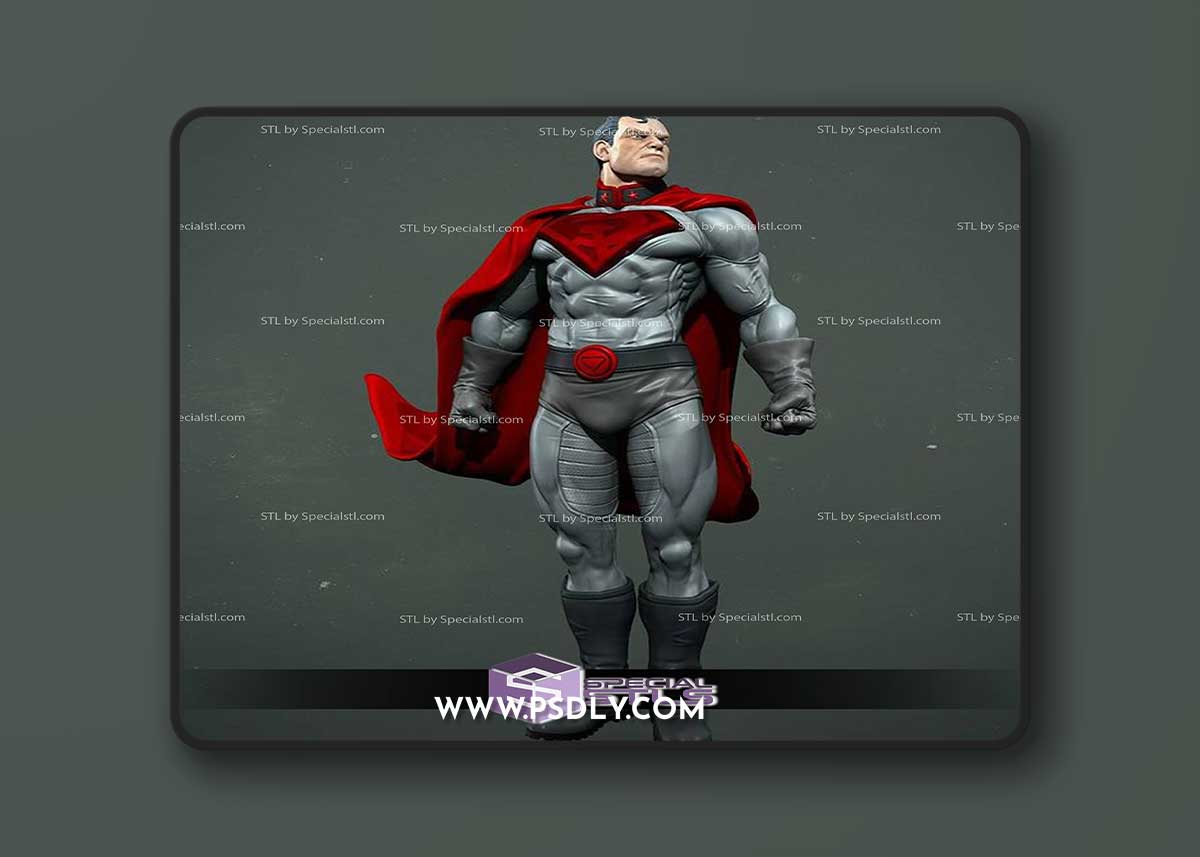 Red Superman – 3D Print Model