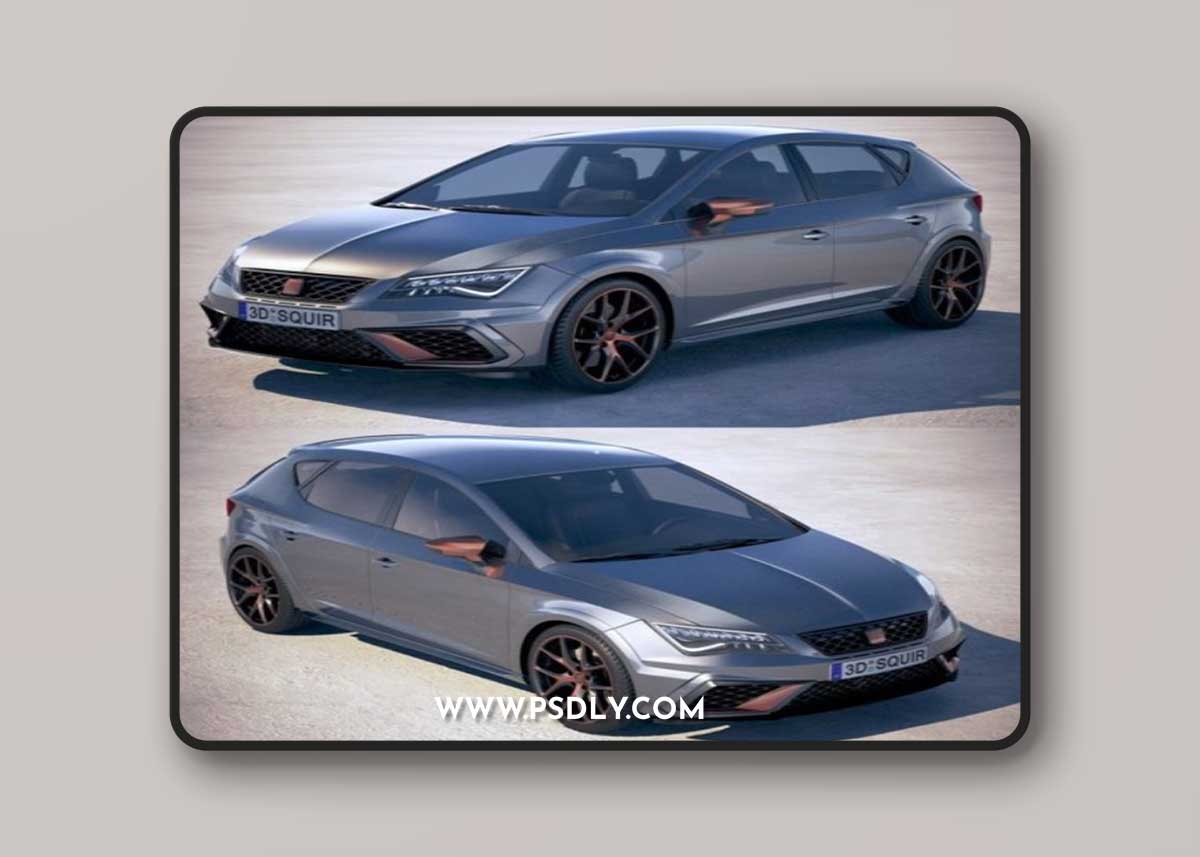 Seat Leon Cupra R 2018 3D Model