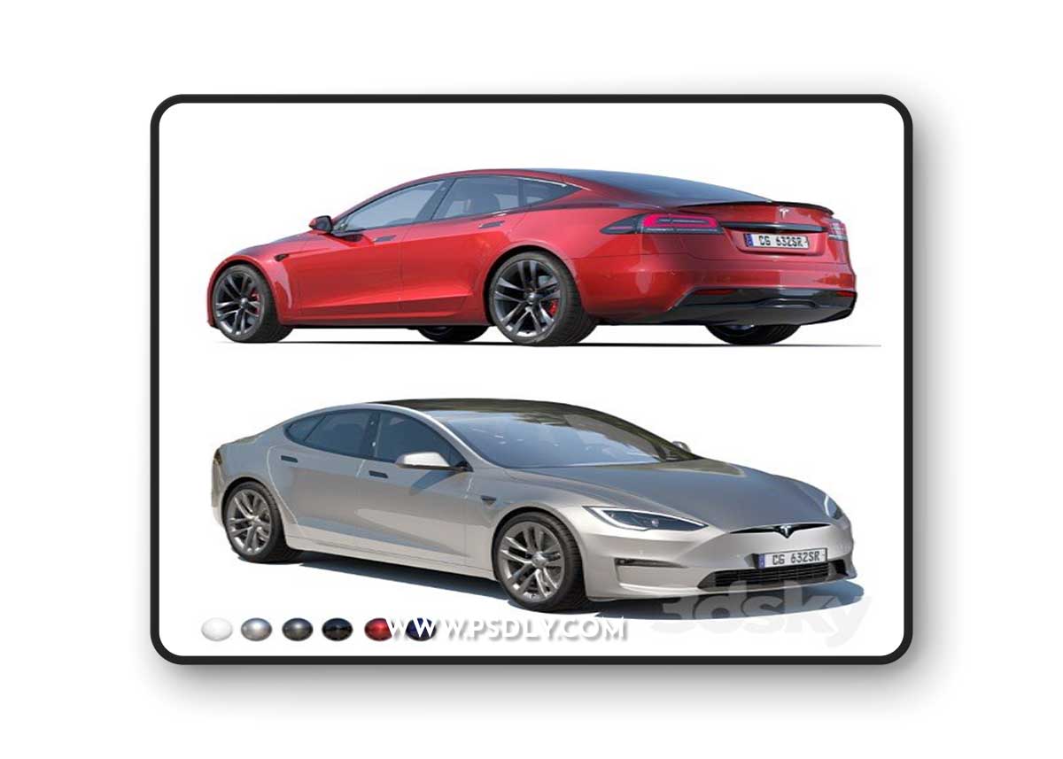 Tesla model S Plaid 2023 3D Model