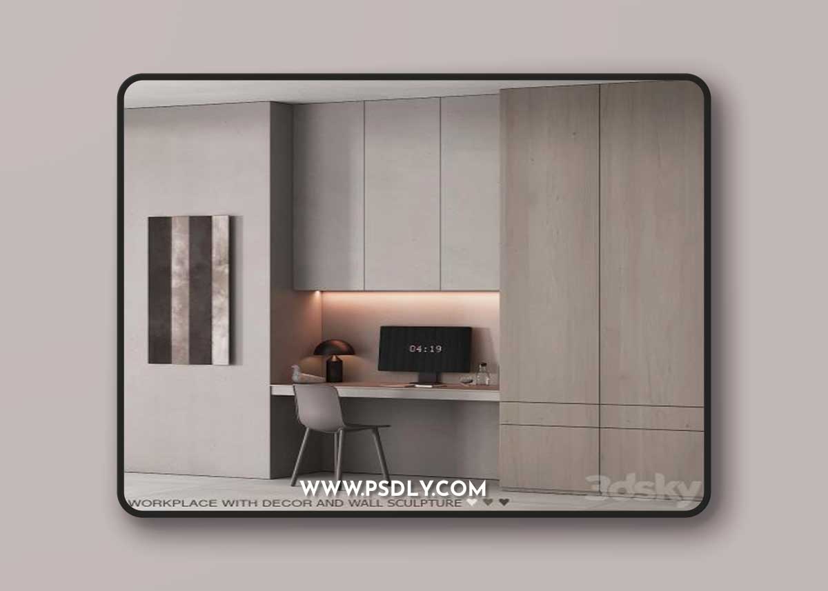 220 office furniture 06 workplace 02 minimal gray stucco