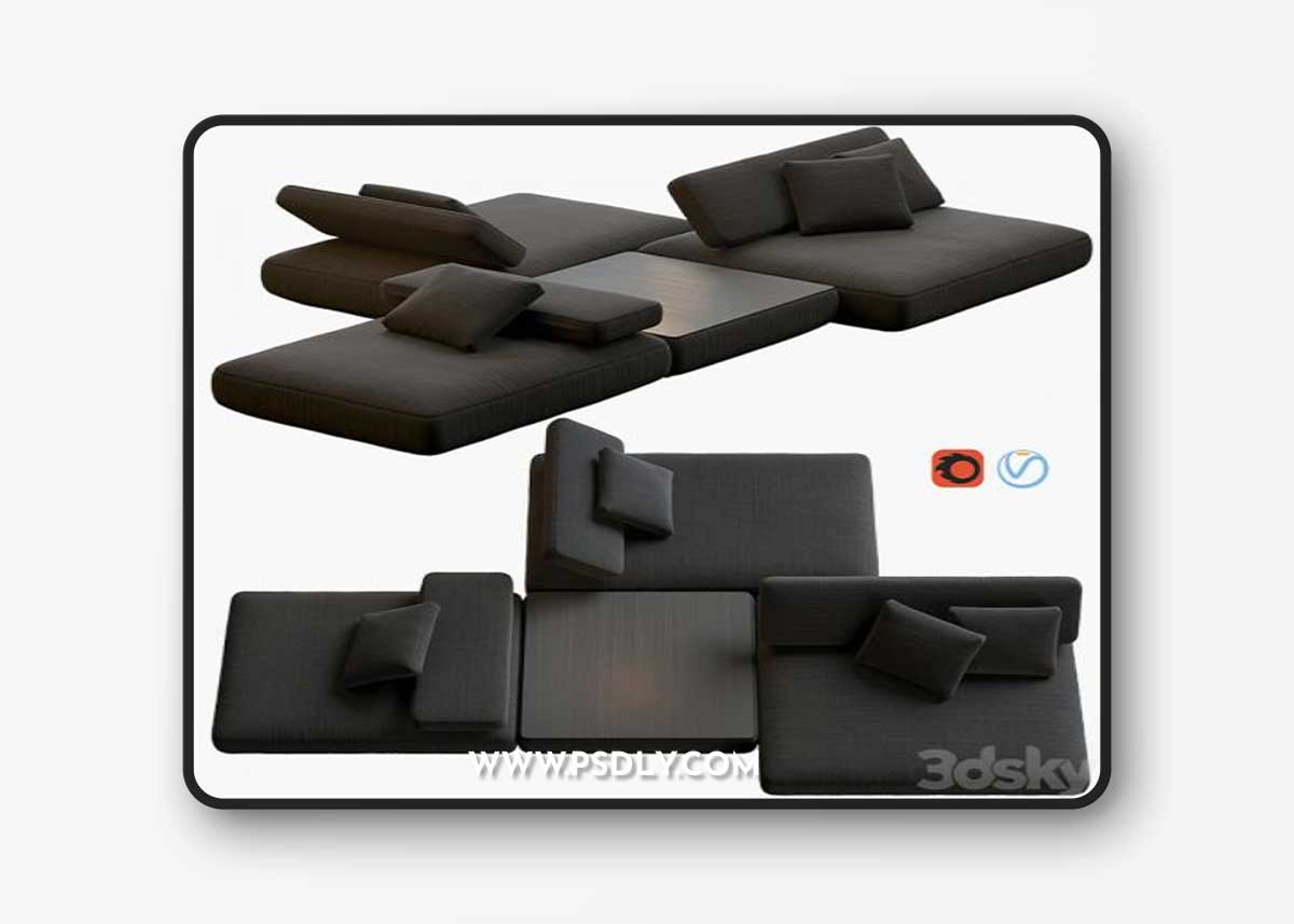 AGIO SOFA Paola Lenti 3D Model