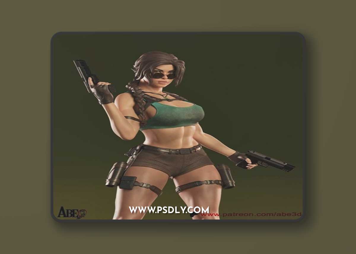Abe3d – Lara Croft – 3D Print Model